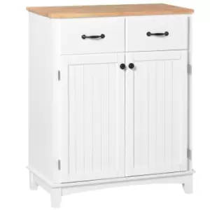 Image of Homcom Simple Kitchen Cupboard Sideboard With Drawer White