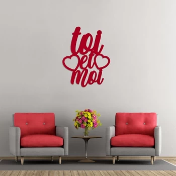 Image of Toietmoi - Red Red Decorative Wooden Wall Accessory