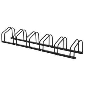 Image of Homcom 6 Bike Parking Rack Black