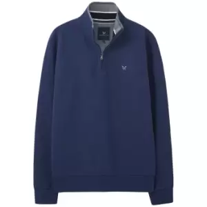 Image of Crew Clothing Mens Classic Half Zip Sweater Mazarine Large