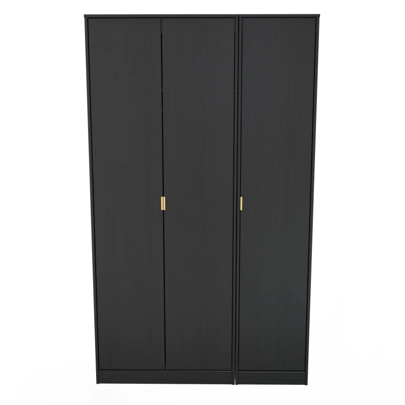 Image of Madrid 3 Door Robe In Black Ash (Ready Assembled)