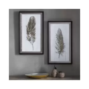 Image of Set of 2 Framed Feather Prints - Capsian House