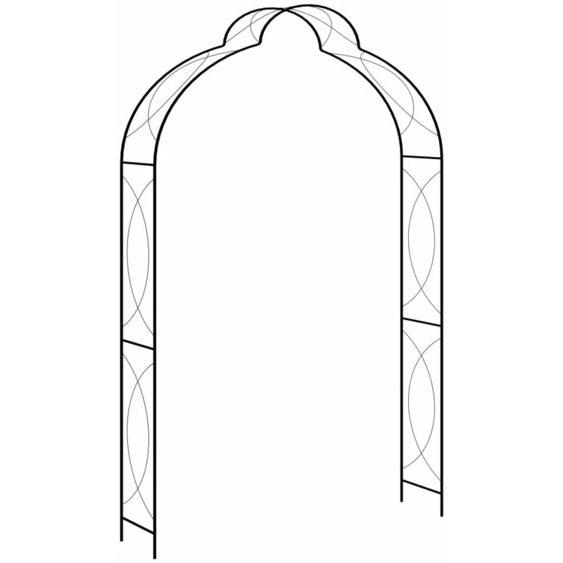 Image of VIDAXL Vidaxl - Garden Arch Black 150x34x240cm Iron 8719883757377