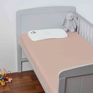 Image of Panda Kids 100% Bamboo Fitted Sheet Cot - Vintage Pink (2-Pack)