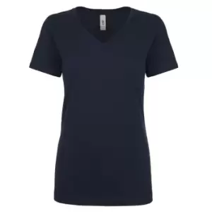Image of Next Level Womens/Ladies Ideal V-Neck T-Shirt (S) (Midnight Navy)