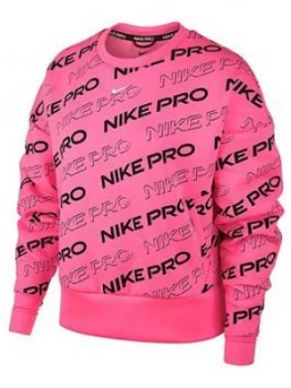 Image of Nike Pro Printed Sweatshirt - Pink
