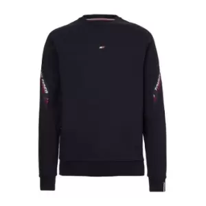 Image of Tommy Sport Tape Crew Sweater - Blue