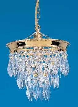 Image of Brunswick 3 Tier Strass Gold Pendant Ceiling Light