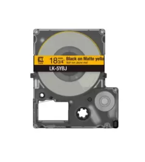 Image of Epson C53S672074/LK-4YBJ DirectLabel-etikettes Black on yellow...