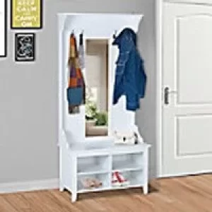 Image of Homcom Storage Cabinet White 400 x 1,700 mm