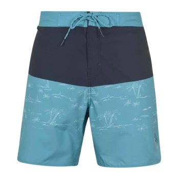 Image of Gul Retro Board Shorts Mens - Blue/Grey