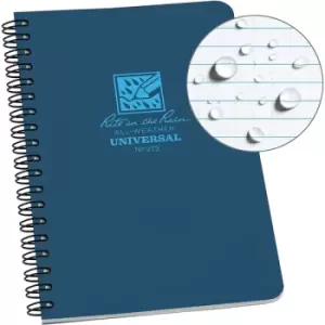 Image of Rite in the Rain Universal Notebook, Side Spiral Bound, 4?" x 7" (32 Sheets) White / Blue