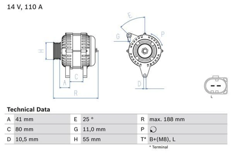 Image of RIVOLV RIV600095 Generator Voltage: 12V Alternator (4)