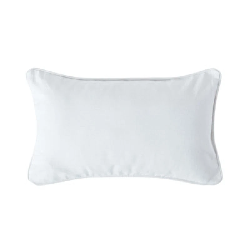 Image of Homescapes Cotton Plain Off White Rectangular Cushion Cover, 30 X 50 Cm