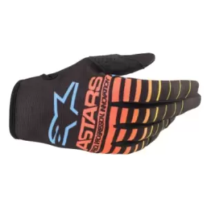 Image of Alpinestars Radar Gloves Black Yellow Fluo Coral M