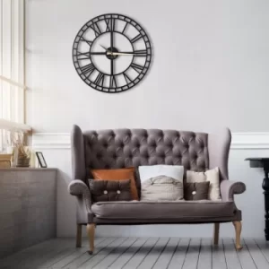 Image of Classic Black Decorative Metal Wall Clock