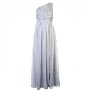 Image of Adrianna Papell Adrianna Shoulder Dress Womens - Blue HEATHER