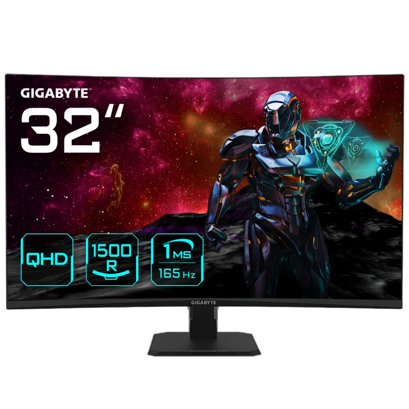 Image of Gigabyte GS32QC 31.5" Quad HD Curved Gaming Monitor - 2560 x 1440. 15