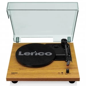 Image of Lenco LS-10 WD Turntable with Built-in Speakers - Wood
