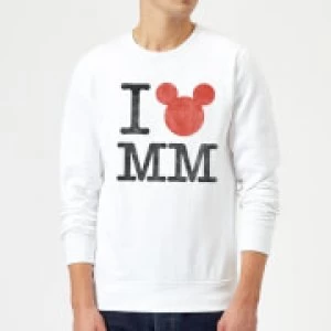 Image of Disney Mickey Mouse I Heart MM Sweatshirt - White