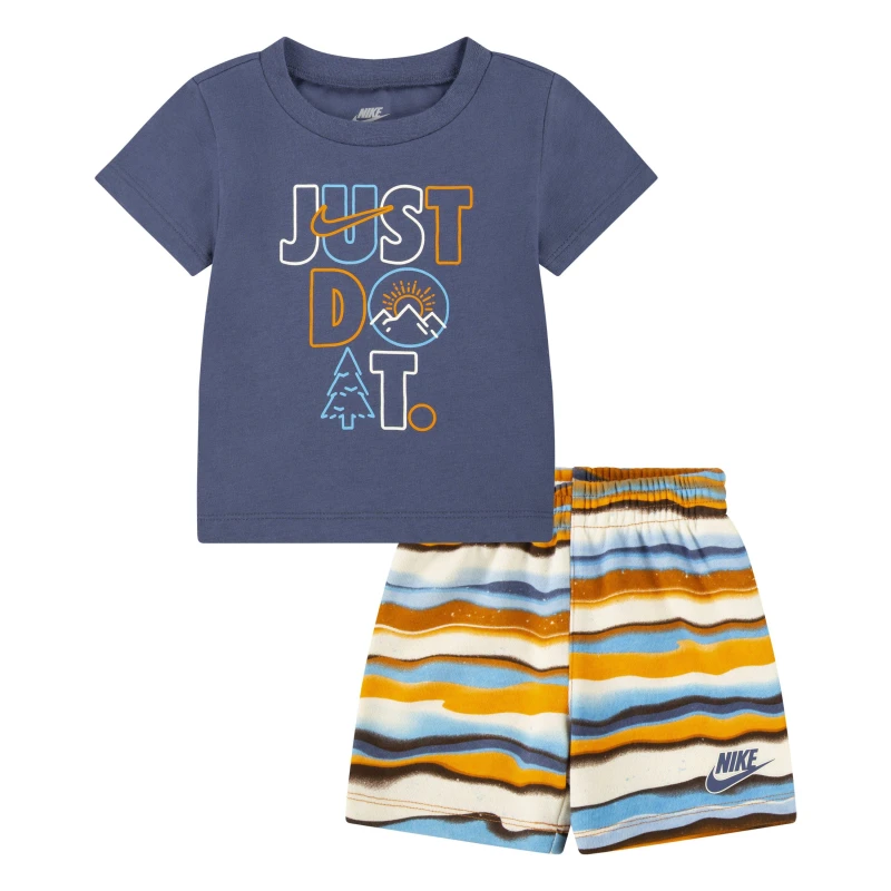 Image of Nike All Over Print T-Shirt and Shorts Set Infants - Multi Multi One Size