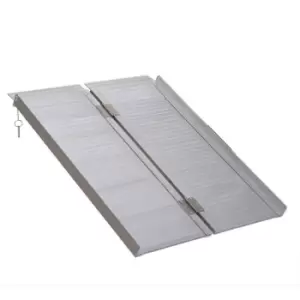 Image of HOMCOM 3ft Aluminium Folding Wheelchair Ramp Equipment Mobility Suitcase