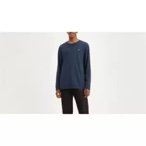 Image of Levis Levis Long Sleeve Organic Home T Shirt - Blue