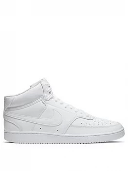 Image of Nike Court Vision Mid, White/White, Size 9, Men