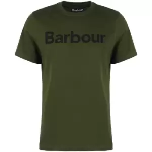 Image of Barbour Mens Logo Tee Olive XXL