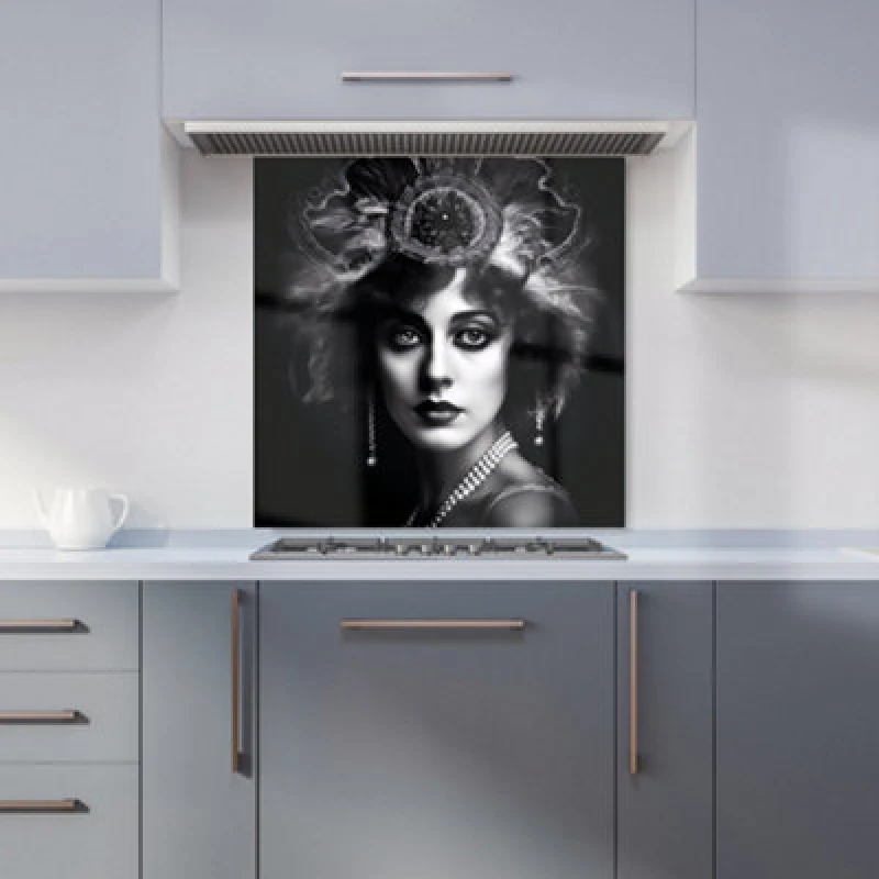 Image of Warren Reed - Designer Abstract Blue Gold Moon Sun Tea Towel in Yellow Yellow Unisex