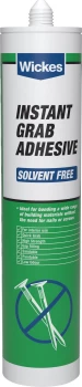 Image of Wickes Instant Grab Adhesive Solvent Free - 310ml