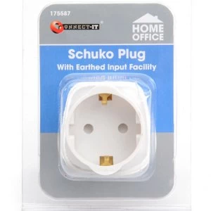 Image of Connect It Schuko Plug With Earthed Input Facility