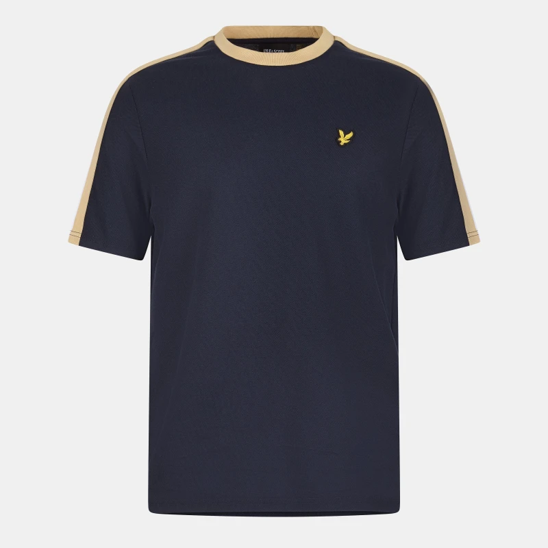 Image of Lyle and Scott Mens Regular Fit Contrast T-Shirt Dark Navy male M