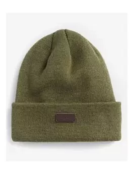 Image of Barbour Boys Healey Beanie Hat - Olive, Green, Size S-M