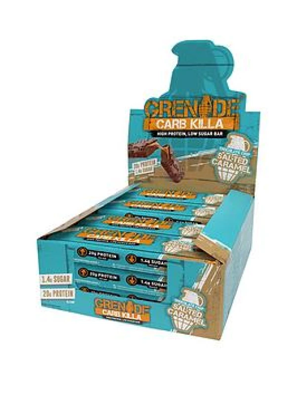 Image of Grenade Carb Killa High Protein and Low Carb Bar, 12 X 60g - Chocolate Chip Salted Caramel