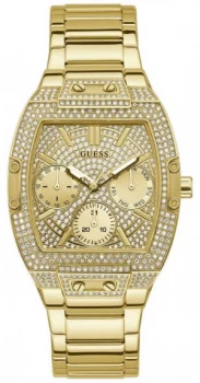 Image of Guess Raven Womens Gold Plated Steel Bracelet Gold Watch