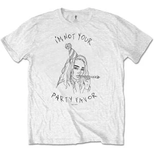 Image of Billie Eilish - Party Favor Unisex Medium T-Shirt - White