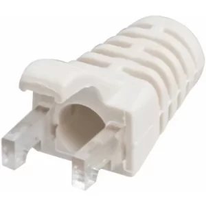 Image of TUK Ltd SPEEDY RJ45 PS1Wh#100 White strain relief boot for Cat5 plug pack of 100