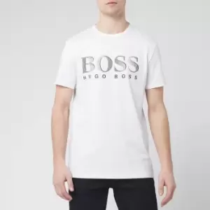 Image of BOSS Mens T-Shirt Large Logo Rn - White - L