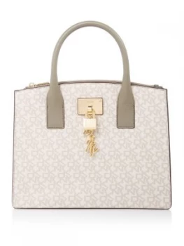 Image of DKNY Elissa logo print tote Grey