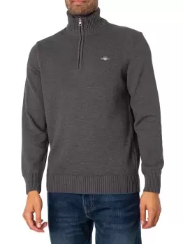 Image of Casual Half-Zip Knit