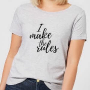 Image of I Make The Rules Womens T-Shirt - Grey - 5XL