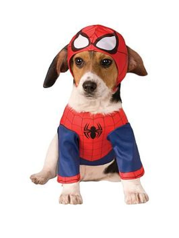 Image of Spiderman Pet Fancy Dress - Large Red WO9EM Unisex