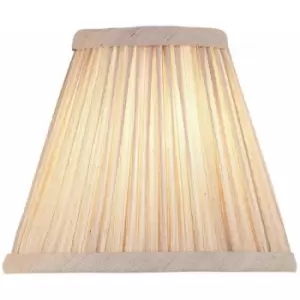 Image of Loops - 6' Luxury Round Tapered Lamp Shade Cream Pleated Organza Modern Elegant Drum