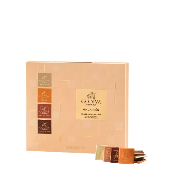 Image of Godiva 60 Carres Classic Collection Chocolate Box 315g