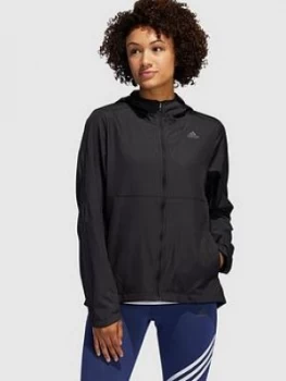 Image of adidas Response Own The Run Jacket - Black, Size 2Xs, Women