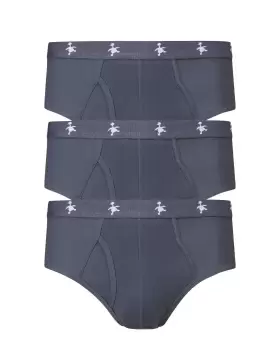 Image of Cotton Traders Mens 3 Pack Super Soft Briefs in Black