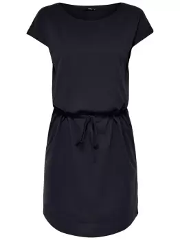 Image of ONLY Loose Short Sleeved Dress Women Blue