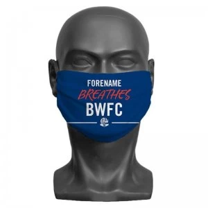 Image of Personalised Breathes Bolton Wanderers FC Face Mask