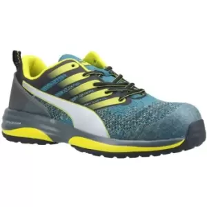 Image of Puma Safety Mens Charge Low Trainers (8 UK) (Blue/Lime Green/Grey) - Blue/Lime Green/Grey